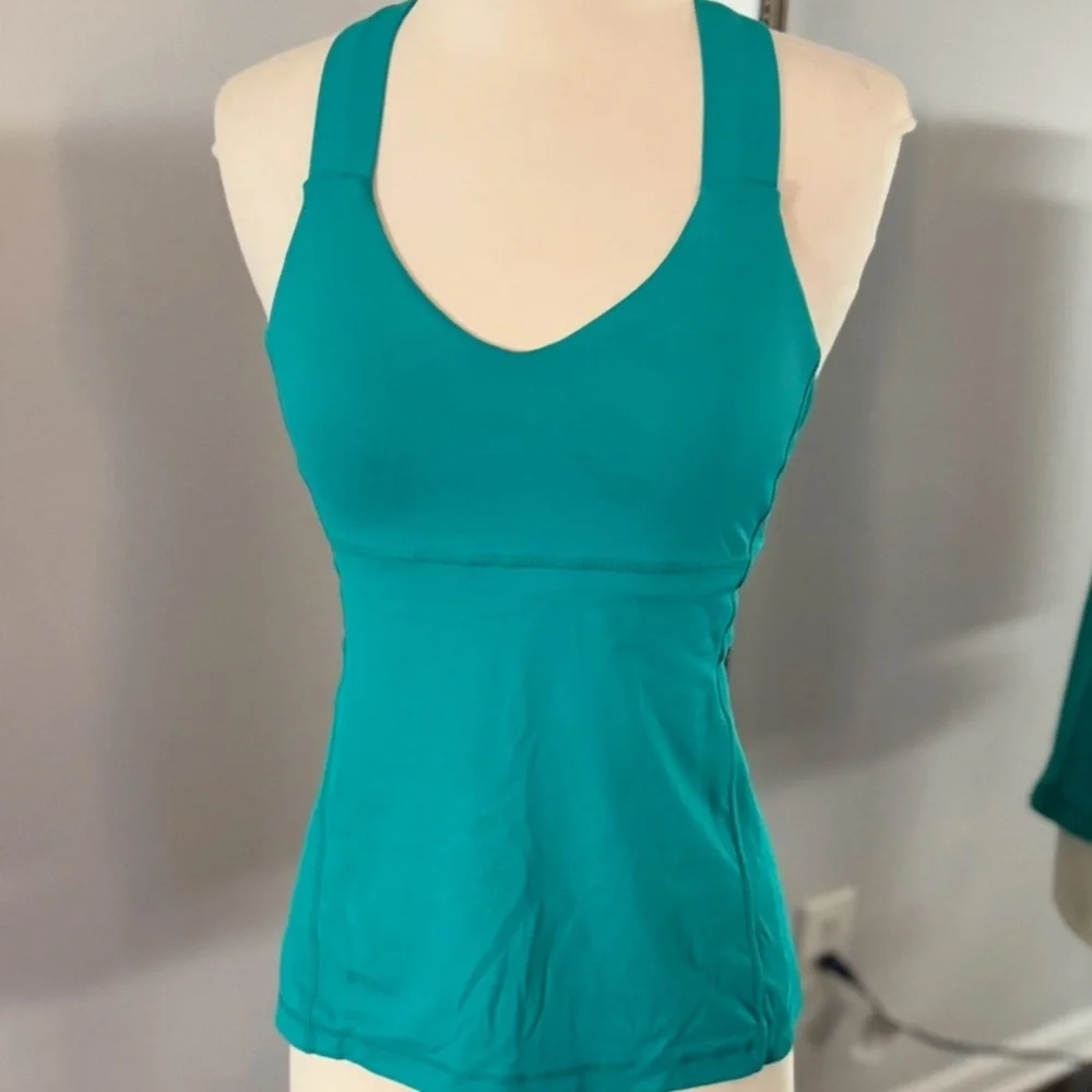 Lululemon VINTAGE Push Your Limits Teal Tank Top